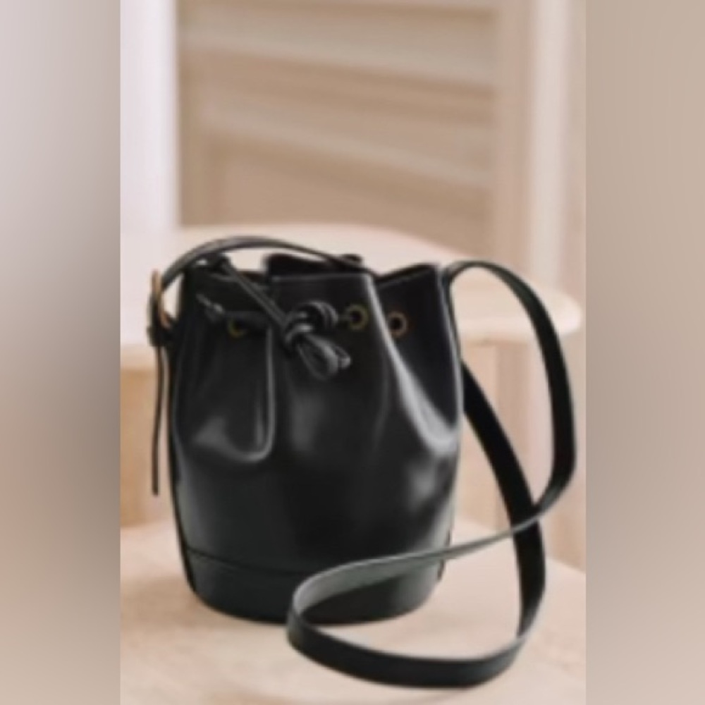 Sezane Farrow Mini Bag Noir Lisse Héritage - Size T-U